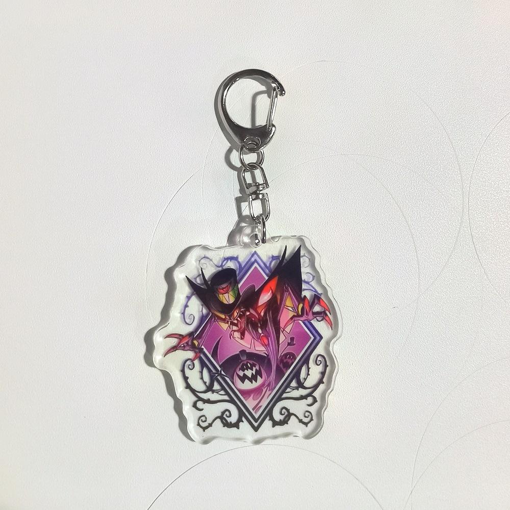 1PC Hazbin Hotels Pouch Acrylic Pendants Accessories Animation Trendy Jewelry Key Ring Animation Design Adorable Keyring Innovative Brooch Present