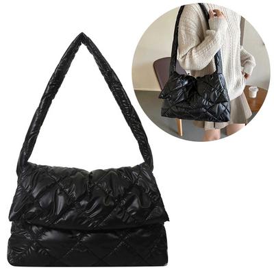 Women NewTrend Quilted Big Handbags with Adjustable Strap Large Capacity Underarm Bag Lady Shoulder Bags for Daily Office Use