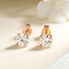 Smyoue 18K Plated 0.1-3CT Moissanite Stud Earrings for Women Men Sparkling Classic Bridal Jewelry 925 Silver Rose Gold Earring