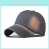 Denim Washed Cotton Baseball Hat With Adjustable Strap For Year Wear Round