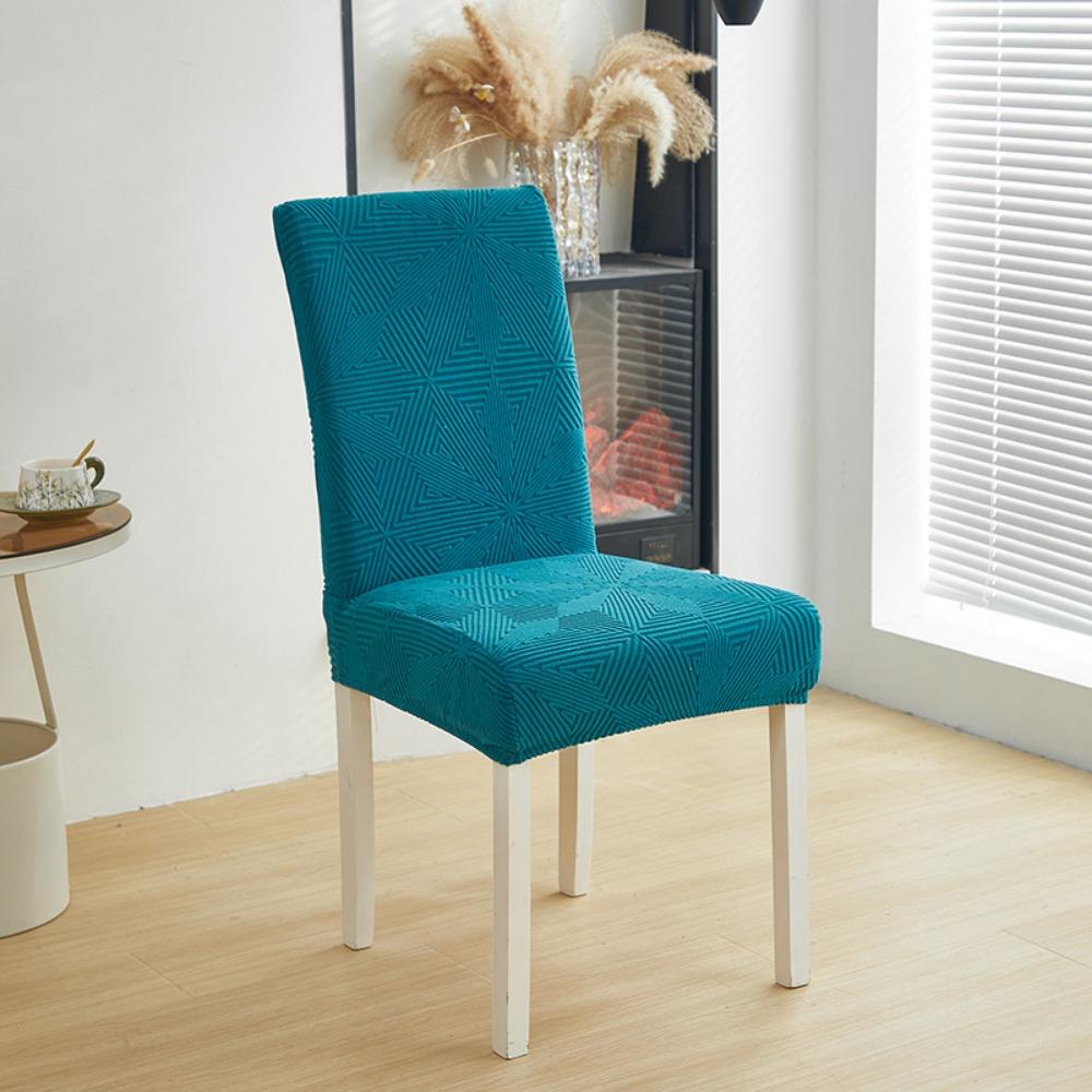 

Thick Jacquard Seat Cover No Skirt Full Set Dining Chair Cushion Backrest Integrated for Hotel Home 1pc