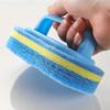 6/3/1Pcs Household Cleaning Brush with Handle Sponge High-Density Thick Scouring Pad Kitchen Bathroom Toilet Wall Clean Brush