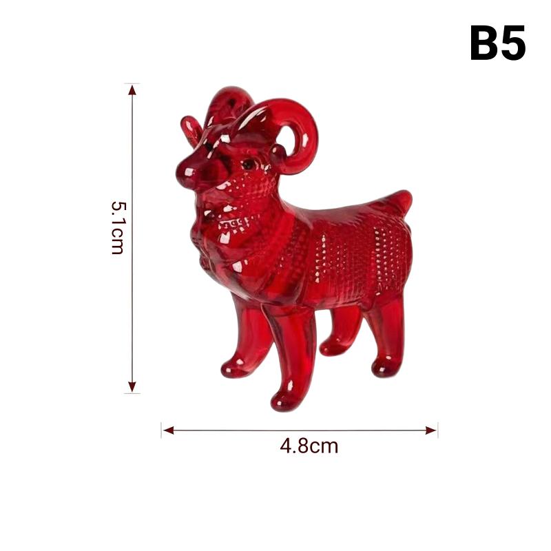 Kristallschaf-Figur 2027 Sternzeichen Schaf Statue Zuhause Schreibtisch Bücherregal Büro Ornament Schaf Dekoration Feng Shui Bringt Glück