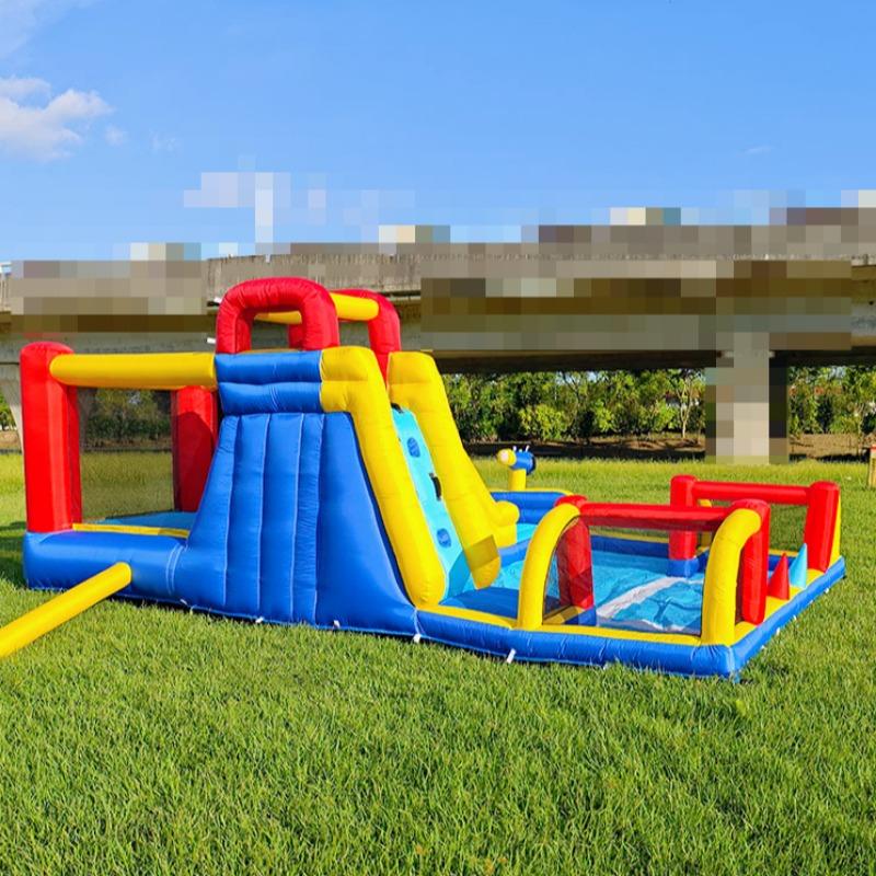 Children's Inflatable Toys Bounce Castle Indoor Outdoor Water Spray Football Bounce Bed Holiday Inflatable Slide Toys for Kids