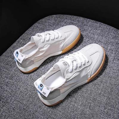 Shoes for Women Round Toe Korean Woman Footwear Lace Up Designer Luxury H Walking A Light Original High Quality Deals Aesthetic