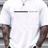 26. New Popular Casual and Comfortable Short-sleeve T-shirt, 3D Printing Technology, Suitable for Layering and Outerwear, Loose Striped Short-sleeve 