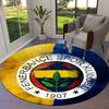 Fenerbahçe Sports Club Round Area Rug,Carpet Rug for Living Room Bedroom Sofa Playroom Decor,Non-slip Floor Mat