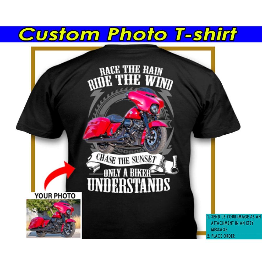 Motorcycle Personalized T-shirt, Cool Gifts For Bikers, Unique Gifts For Motorcycle Lovers, Sport Bike, Custom Bike (On the Back) (BK34) M