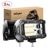 Nilight 5Inch 72W Double Row Flood Bar 10800Lumens Driving Fog Led Off Road Lights for Trucks Jeep ATV UTV SUV Boat Marine 2PCS