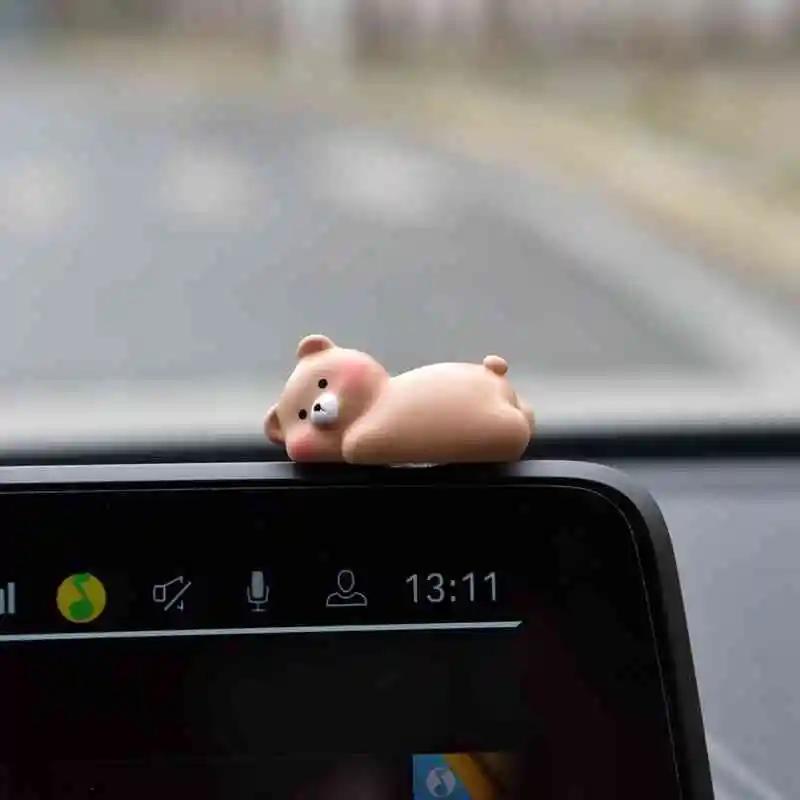 

Креативные автомобильные аксессуары, украшения, экран центральной консоли автомобиля, милые мультяшные куклы-животные, украшения для автомобиля, подарки розовый