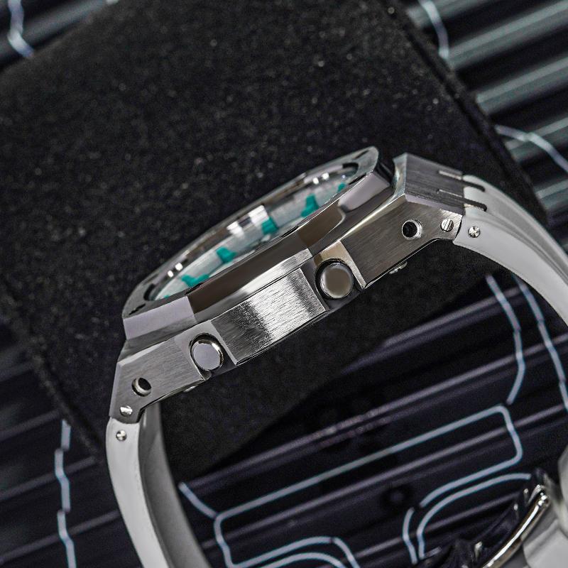 CASIO Customized watch modified series waterproof 200m luminous Quartz unisex white dial GA-2100-7A7
