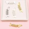 48mm Zinc Alloy Metal Fish Charm Penant for Necklace Keychain DIY Jewelry Craft Making Accessories