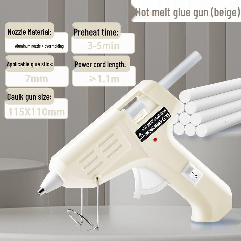 Mini Hot Melt Glue Gun with 7mm Strong Glue Sticks for DIY Crafting & Student Projects
