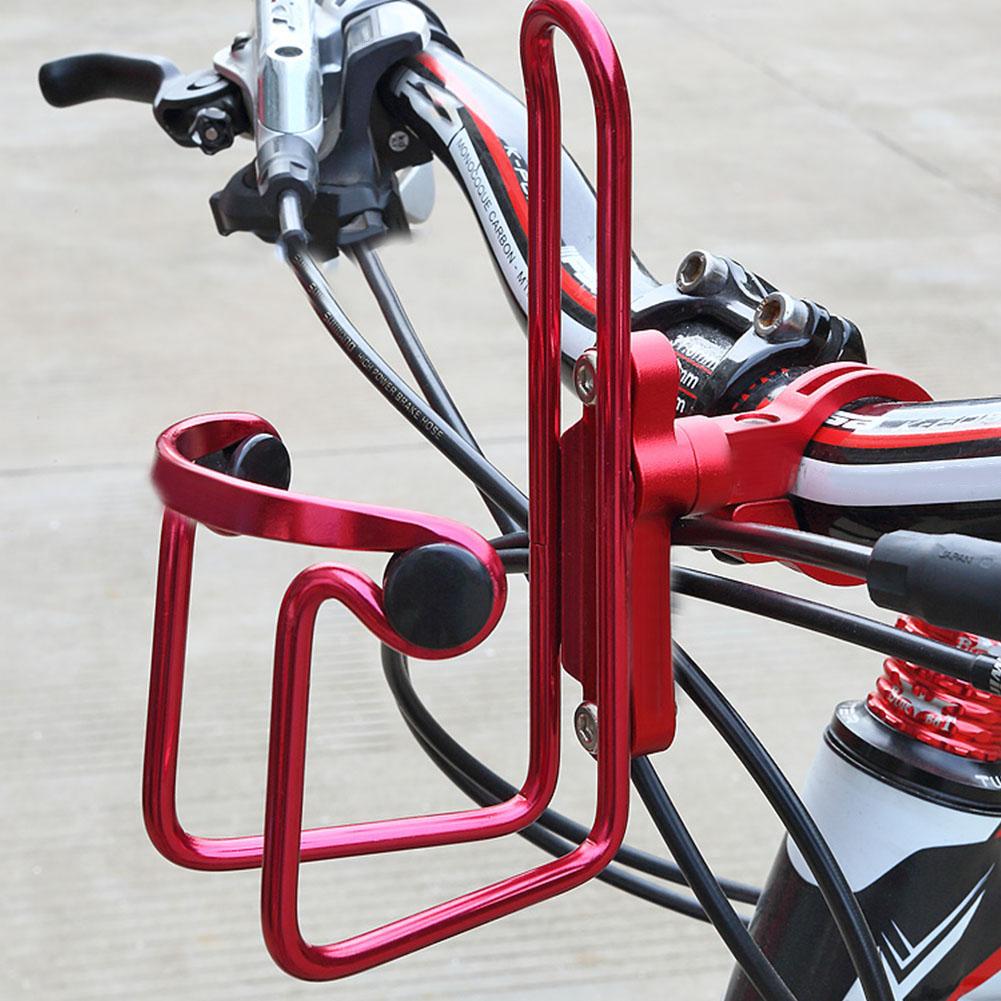 Aluminium Alloy Extension Adapter for Bike Water Bottle Clamp Cage Holder (Red)