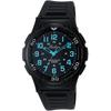 Q&Q Analog Men's Watch VP84-852 10 ATM Water Resistant Black Blue with Urethane Band