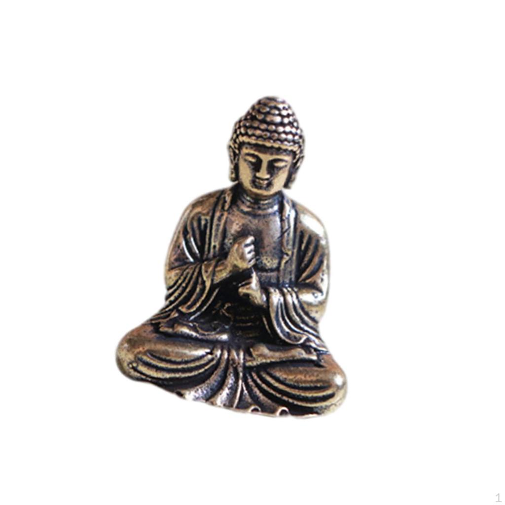 Brass Buddha Figurine for Desktop Decoration And Souvenir Tea Pet Miniature