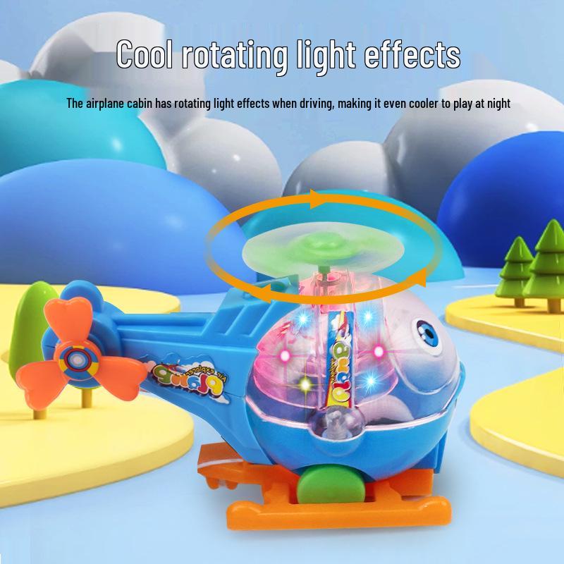 Children's Cartoon Pull String Airplane & Helicopter Toys for Kindergartens and Prizes