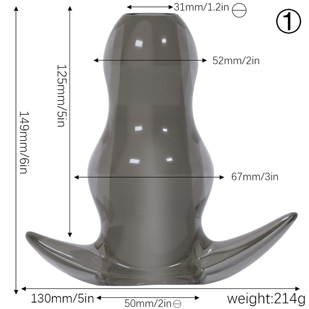 Sex Products 5 Sizes Hollow Anal Plug Butt Plug Anal Dilator Enema Soft Speculum Prostata Massager Sex Toys for Woman