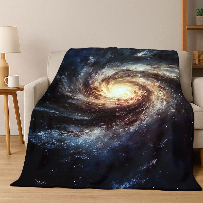 Univers Milchstraße Weltraum Sterne Galaxie Erde Flanelldecke Weiche Warme Überwurfdecke für Schlafzimmer Wohnzimmer Bett Reise Camping