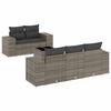 VidaXL Salon de Jardin avec Coussins 6 pcs, Canapés de Terrasse, Ensemble de Meubles de Patio, Mobilier d'Extérieur, Gris 3254637