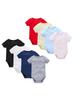 Summer Newborn 100% Cotton Short Sleeve Baby Romper - Plain Color with Snap Crotch, Customizable Print Children's Bodysuit