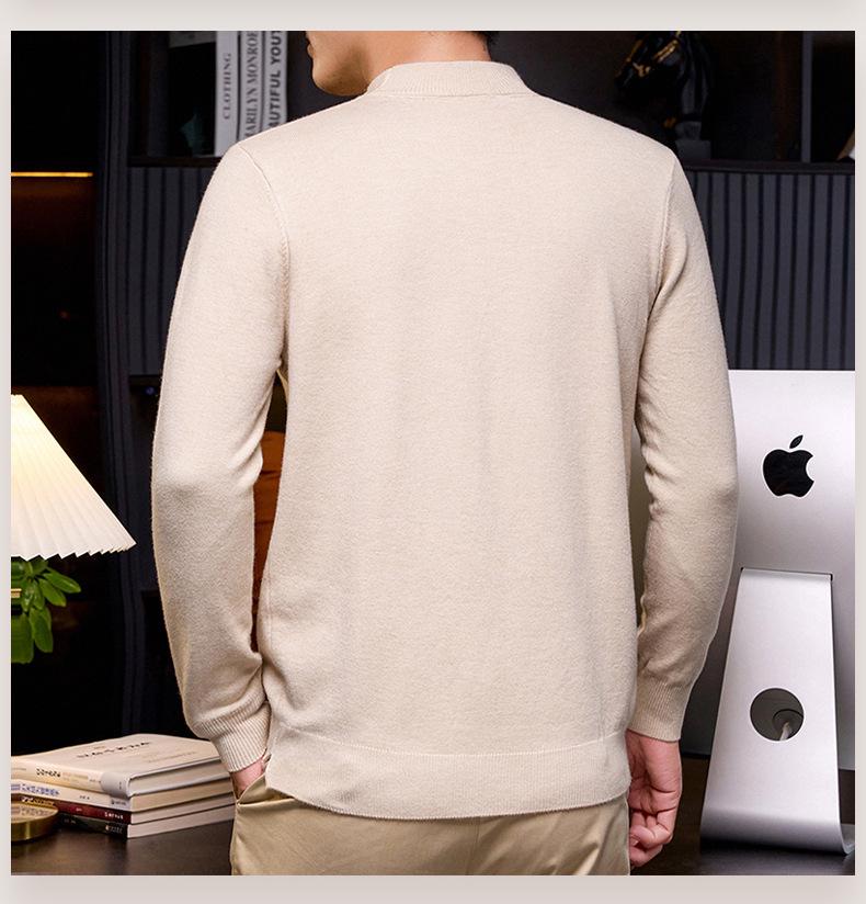 Weicher Strickpullover für Herren - Halber Rollkragen, Langarm für Herbst/Winter - Stilvoll, Bequem, Warm - Allein oder als Schicht tragen