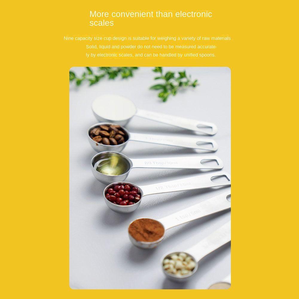 1/8 lžičky 1/2 lžičky Nerezové odměrky Odolná sada odměrek Odměrky