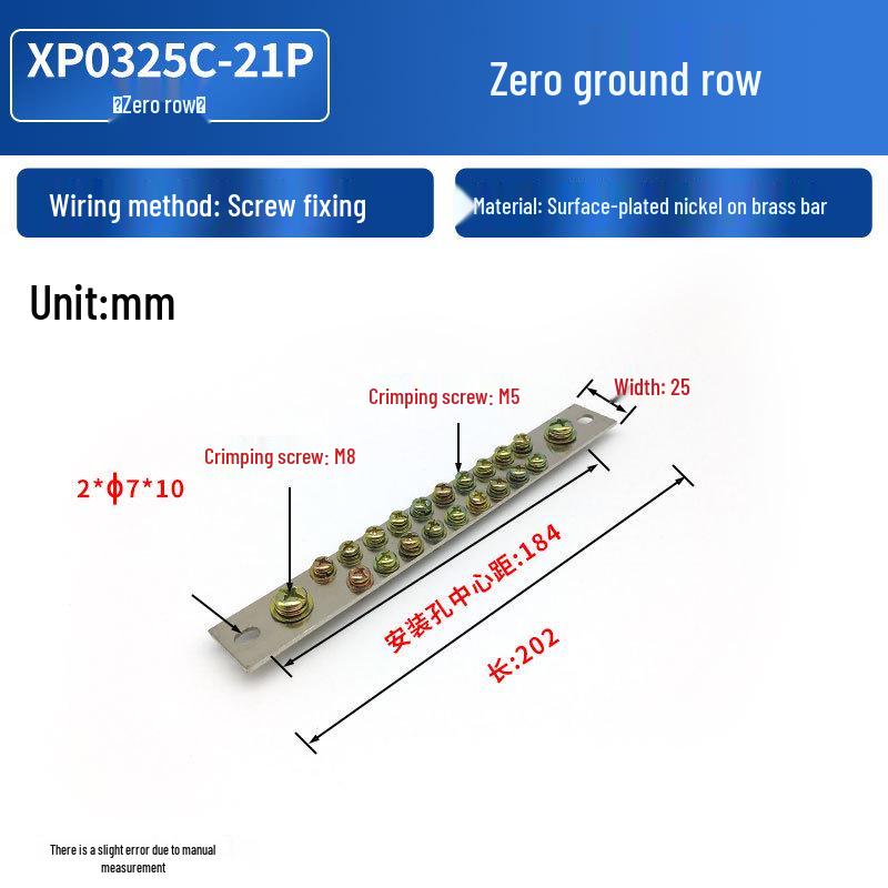 Dual-Row Copper Terminal Box with 2*25 Strong Light Connections