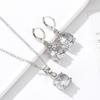 Zircon Crystal Earring Necklace Set Of Modern Style Brewer Round