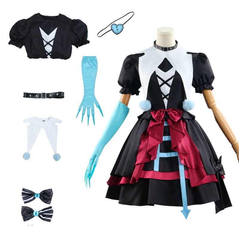 

Party Eggy Mute Stella Cosplay Costume Fashion Halloween Party Dress Play Role XS