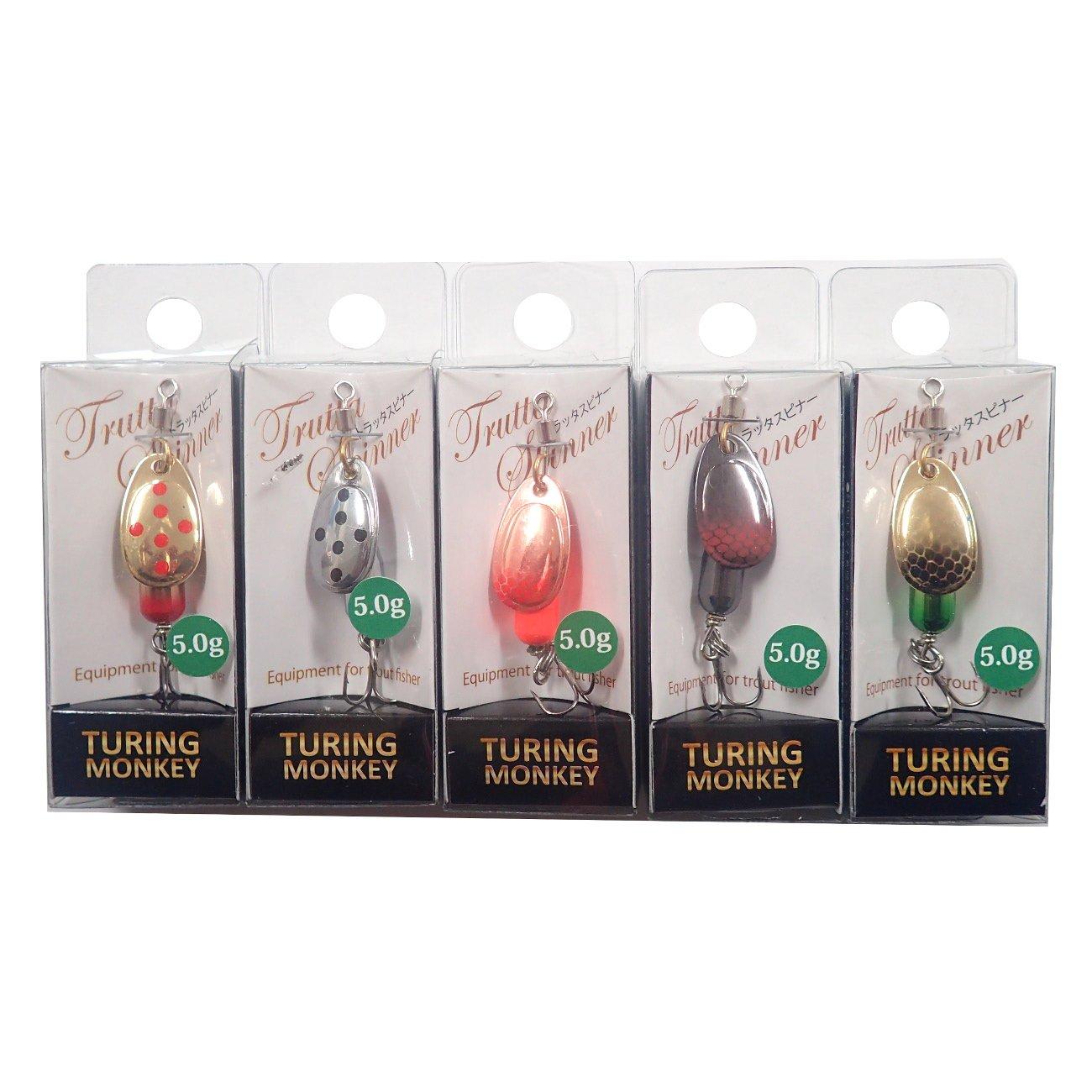 

Turing Monkey Tratta Spinner Lure, 5g, 5-Color Set