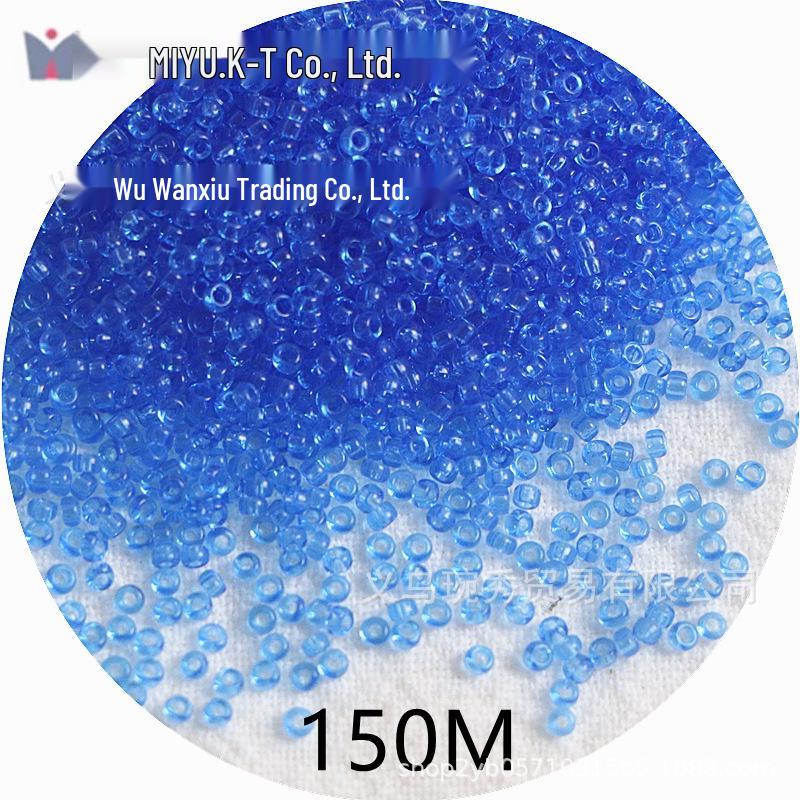 1.5mm Transparent Miyuki Glass Seed Beads for DIY Hairpins, Embroidery, and Bracelet Crafting.