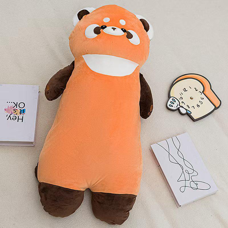 Kawaii Long Pillow Plush Cute Panda Fox Otter Stuffed Doll Soft Animal Plush Toy Sleeping Companion Gift For Kids Girlfriend