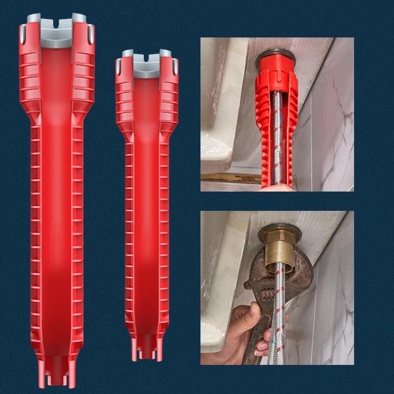 Multifunctional 8-in-1 Bathroom Sink Plumbing Wrench Tool