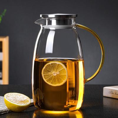 High Borosilicate Glass Pitcher Heat Resistant Cold Water Jug Large Capacity Summer Juice Cold Brew Bottle
