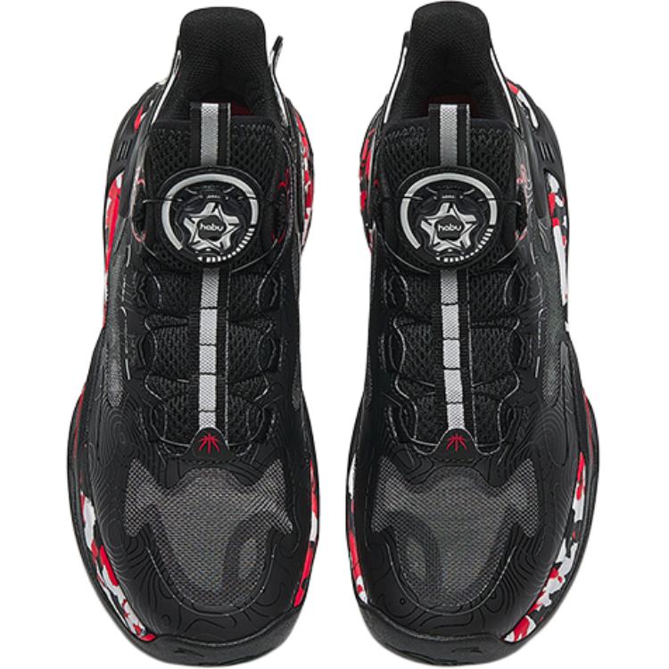 Anta Kids Thunderbolt Slip-On Rotating Buckle Non-Slip Shock Absorbing Wear-Resistant High-Top Basketball Shoes Men Basketball Shoes 312441107-11