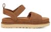 Women's Sandals UGG Goldenstar Cow Split Leather Fashion Sandal Women's Chestnut Brown