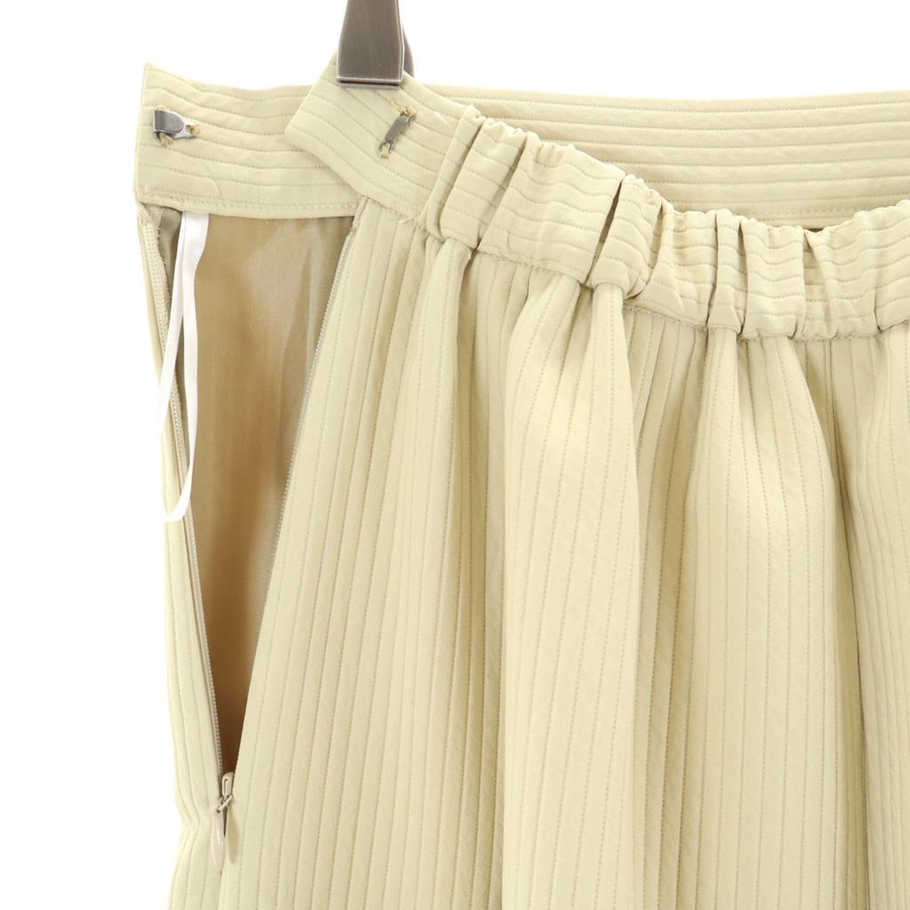 Near.nippon Made In Japan Long Length Quilted Flare Skirt 36 Yellow Women Used