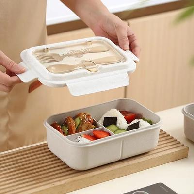 Lunch Box Tableware Set Girls' Light Food Weight Loss Separated Microwave Oven Lunch Box Students School Office Bento Box
