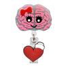 Glitter Acrylic Easy To Pull Badge Telescopic Buckle 360° Rotation Retractable Doctor Nurse Badge Reel Bottle Id Card Holder