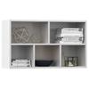Bookshelf Sideboard White 50 X 25 X 80 Cm Engineered Wood