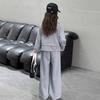 Mädchen Frühling und Herbst Unregelmäßiges T-Shirt Hose Zweiteiliger Anzug, Große Kinder Koreanischer Stil Modischer Lässiger Anzug