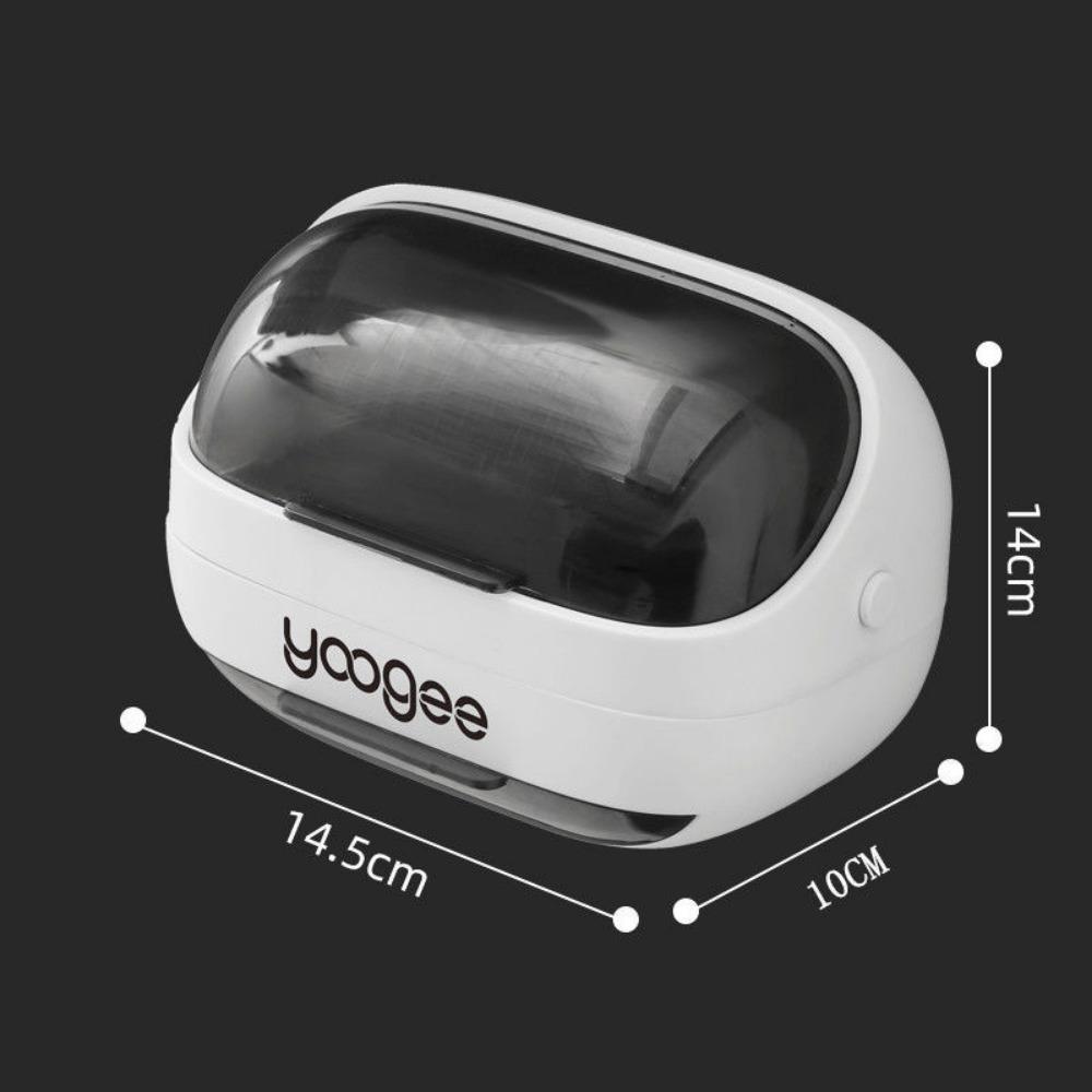 

With Transparent Lid Soap Dish free Perforated Storage Rack Creative Drain Soap Box Travel Storage белый