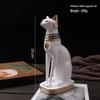 Nordic White Egyptian Cat Resin Ornament for Home or TV Cabinet Decor
