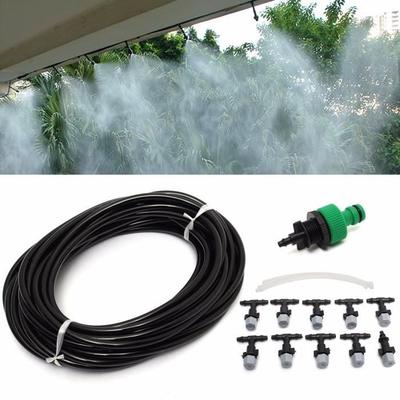TEMPSA Drip Irrigation Kit - 10M Hose with 10 Nozzles - Plastic - Black