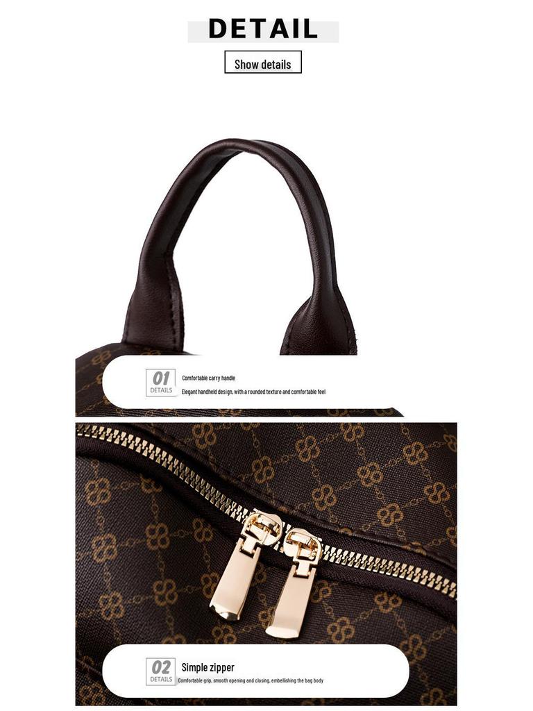 Women's Retro Print Large-Capacity Three-Way Travel Backpack