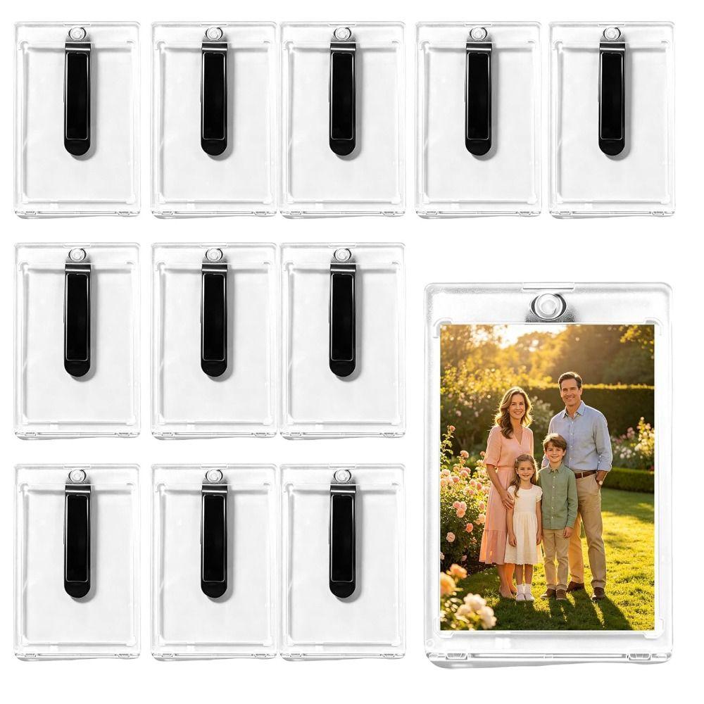 UV Protection Car Picture Holder Transparent Visor Clip Photo Frame Car Photo Holder Car Interior