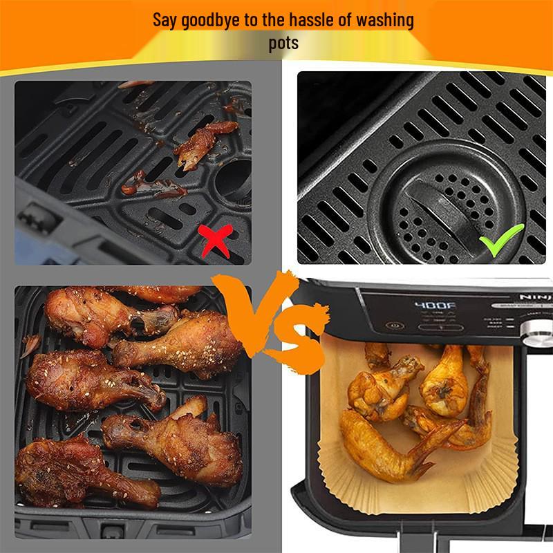 Einweg-Rechteckige Heißluftfritteusen-Papierformen für Doppelkammer-Frittiergeräte