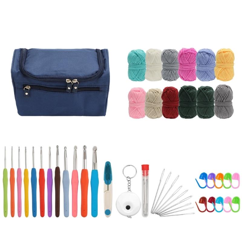 Crochet Set Crochet Hook Set with Storage Bag Crochet Needle Ergonomical Crochet Hook Knitting Tool for Crochet Lovers 1
