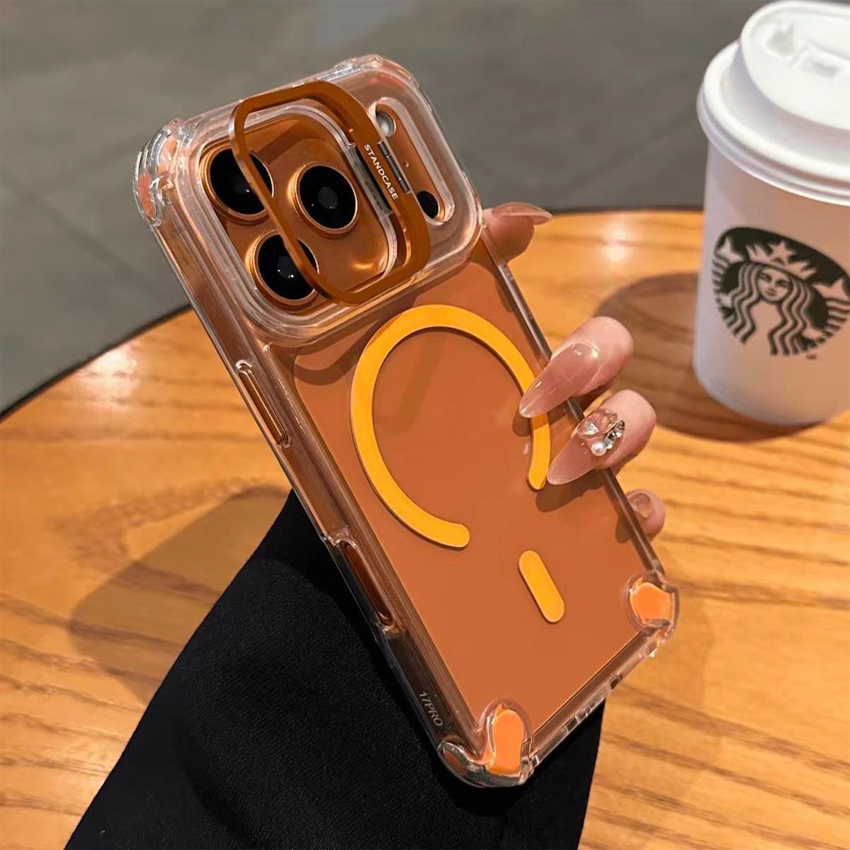 

Новий Стенд Протипадінний Магнітний Чохол для Телефону для Apple 17PROMAX Милий Міцний Магнітний Чохол для Телефону Простий For iPhone 17